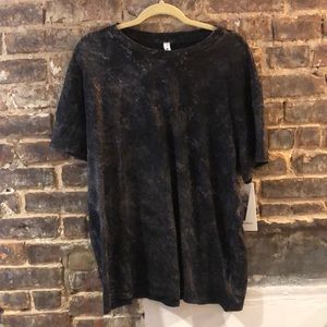 Lululemon All Yours Tee Black Cloud Wash size 12